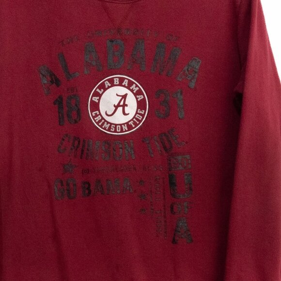 Creative Apparel Alabama Crimson Tide Mens Red Sweatshirt Round Neck Pullover XL - Picture 2 of 7